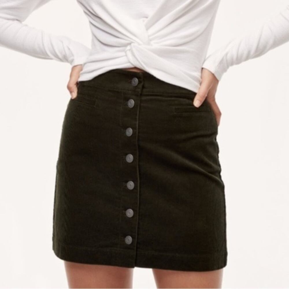 Wilfred Free Karmen Corduroy Black‎ Mini Skirt